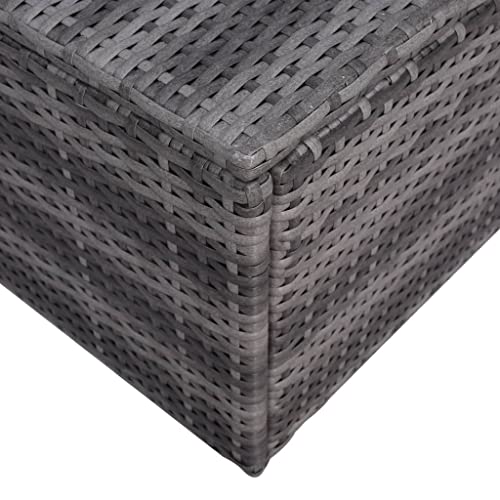vidaXL Garten Sofgarnitur mit Polstern Kissen 5-TLG. Gartensofa Gartenmöbel Lounge Set Gartenset Sitzgruppe Sitzgarnitur Gartengarnitur Poly Rattan Grau - 7