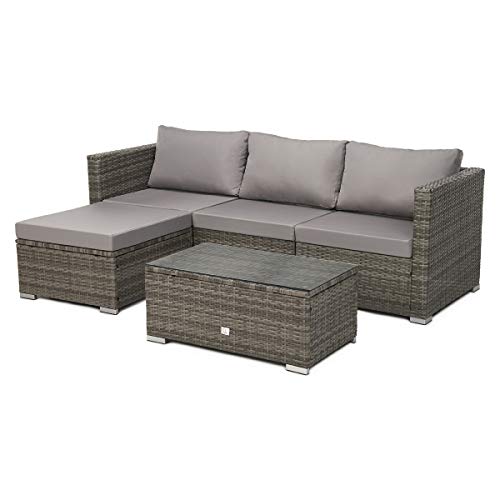 svita queens 2020 poly rattan sitzgruppe couch set ecksofa sofa garnitur gartenmoebel lounge schwarz grau oder braun grau