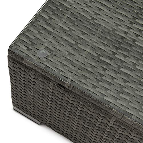 SVITA Queens 2020 Poly Rattan Sitzgruppe Couch-Set Ecksofa Sofa-Garnitur Gartenmöbel Lounge Schwarz, Grau oder Braun (Grau) - 6