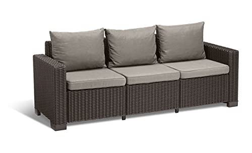 allibert gartenlounge sofa california 3 sitzer