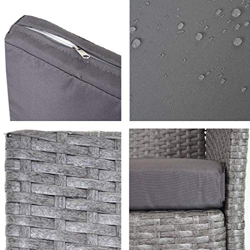 Mendler 3-Sitzer Poly-Rattan Gartenbank Halden - 3