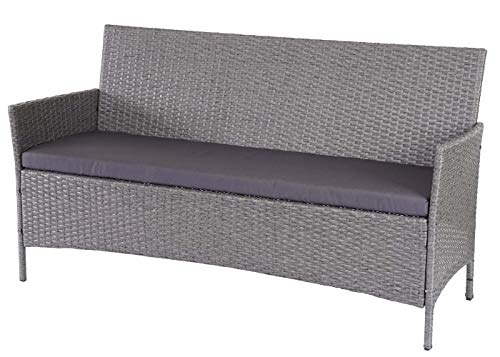 Mendler 3-Sitzer Poly-Rattan Gartenbank Halden - 6