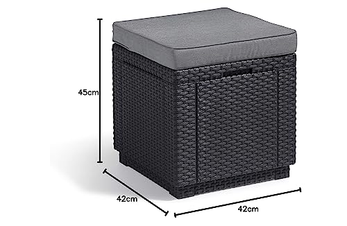 Allibert Poly Rattan Hocker mit Stauraum - 8