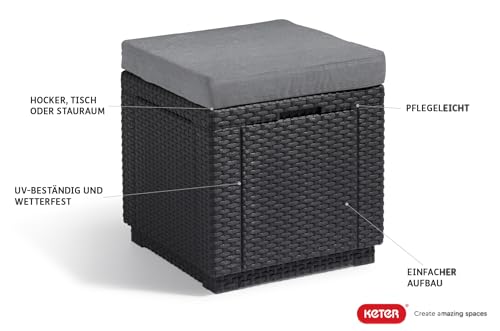 Allibert Poly Rattan Hocker mit Stauraum - 4