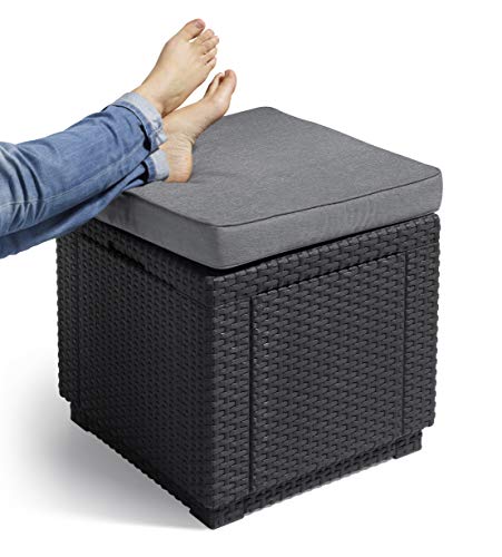 Allibert Poly Rattan Hocker mit Stauraum - 4