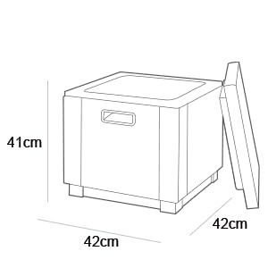 Allibert Beistelltisch Ice Cube - 6