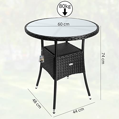 Casaria Poly Rattan Balkontisch - 6