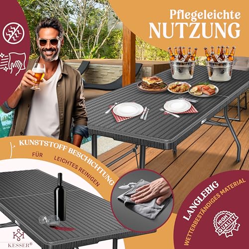 KESSER® Rattan-Buffettisch (klappbar) - 4