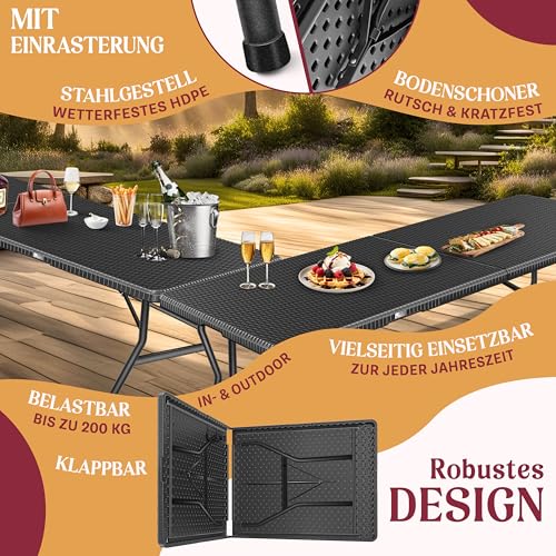 KESSER® Rattan-Buffettisch (klappbar) - 5