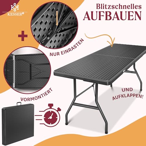 KESSER® Rattan-Buffettisch (klappbar) - 5