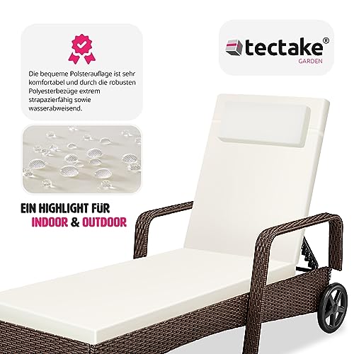 TecTake Polyrattan Gartenliege, 6-Fach höhenverstellbar - 5