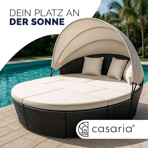 Deuba Poly Rattan Sonneninsel mit faltbarem Sonnendach - 5