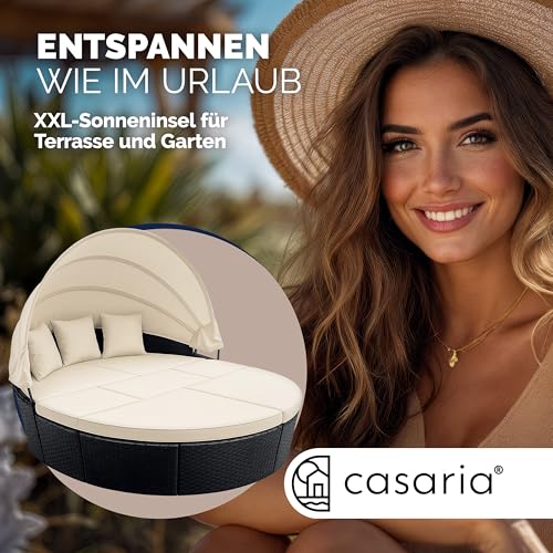 Deuba Poly Rattan Sonneninsel mit faltbarem Sonnendach - 8