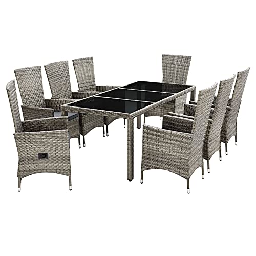 ArtLife Polyrattan Essgruppe Rimini Plus - 9-teilig