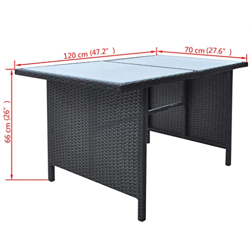 vidaXL Gartenmöbel Set 6-TLG. Poly Rattan Sitzgarnitur Sitzgruppe Gartengarnitur - 9