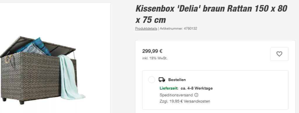 Toom Baumarkt: Eleganz und Funktionalität mit der Rattan Gartenmöbel-Serie "Delia" 4 toom rattan kissenbox